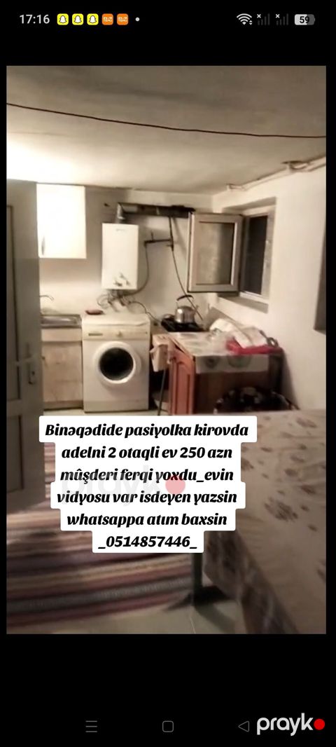 40 kv. m, 2 otaqlı, Kombi, Qaz, İşıq — Bakı