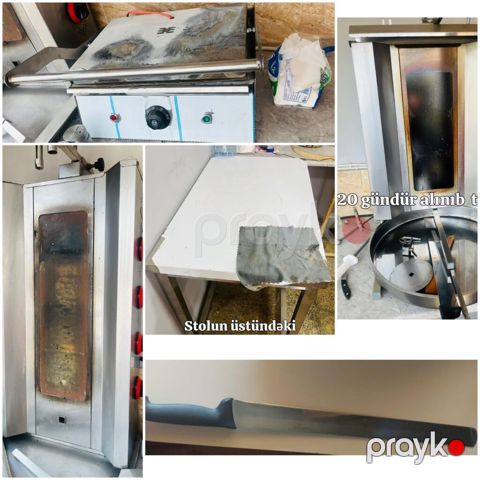 2 ədəd dönər aparatı,nerj masa,göstər aparatı, bıçağı hamısı birlikdə — Bakı