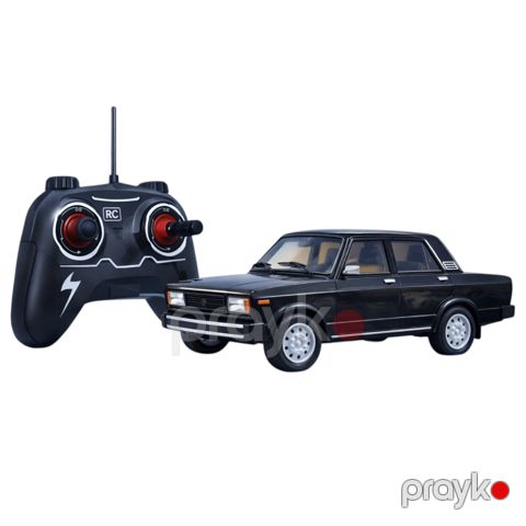 Radio ilə idarə olunan maşın Vaz 2107, plastik/metal, qara — Bakı