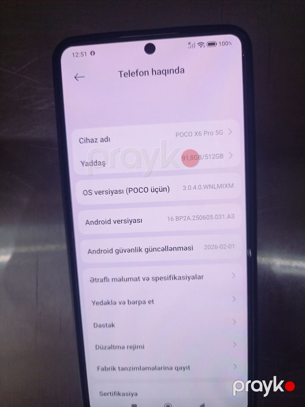 Poco X6 Pro 5G, 512 GB, rəng - Gümüşü, Sensor — Xiaomi, Digah (10)