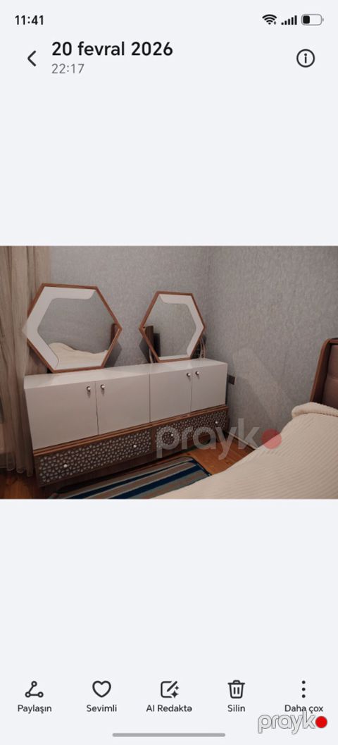 İşlənmiş, 4 qapılı, Güzgülü, Ağ, Taxta, Açılan, Düz dolab — Bakı