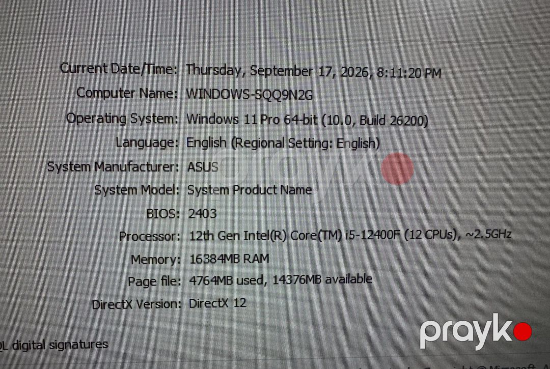 Gaming PC i5-12400F / RTX 3060 12GB / 16GB RAM / 1TB NVMe / 27” 165Hz — Masaüstü kompüterlər, Bakı (7)