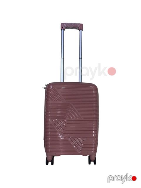 Çamadan 4 təkərli polipropilen, açıq çəhrayı, S ölçü, 54x38x22 sm, 50 l - baqajaz1105 — Bakı