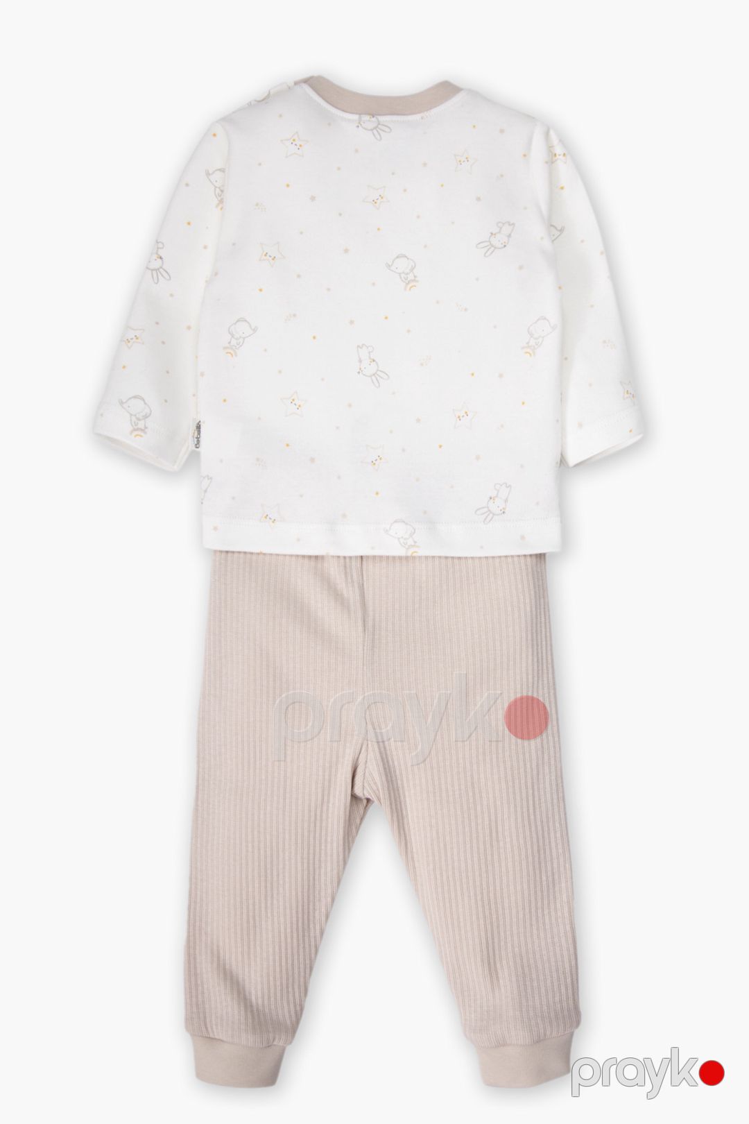 Şalvarlı pijama dəsti Bebetto F1527, bej, pambıq, ölçü 12-18 ay — Mallar, Bakı (2)