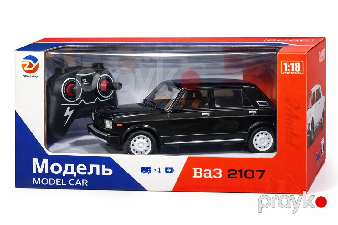 Radio ilə idarə olunan maşın Vaz 2107, plastik/metal, qara — Mallar, Bakı (3)
