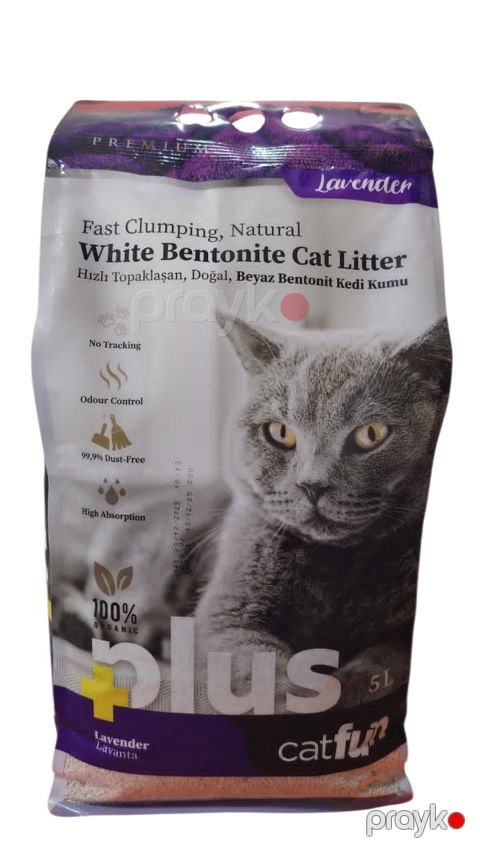 Pişik tualeti üçün doldurucu Cat Fun Plus Lavender, 5 l — Bakı
