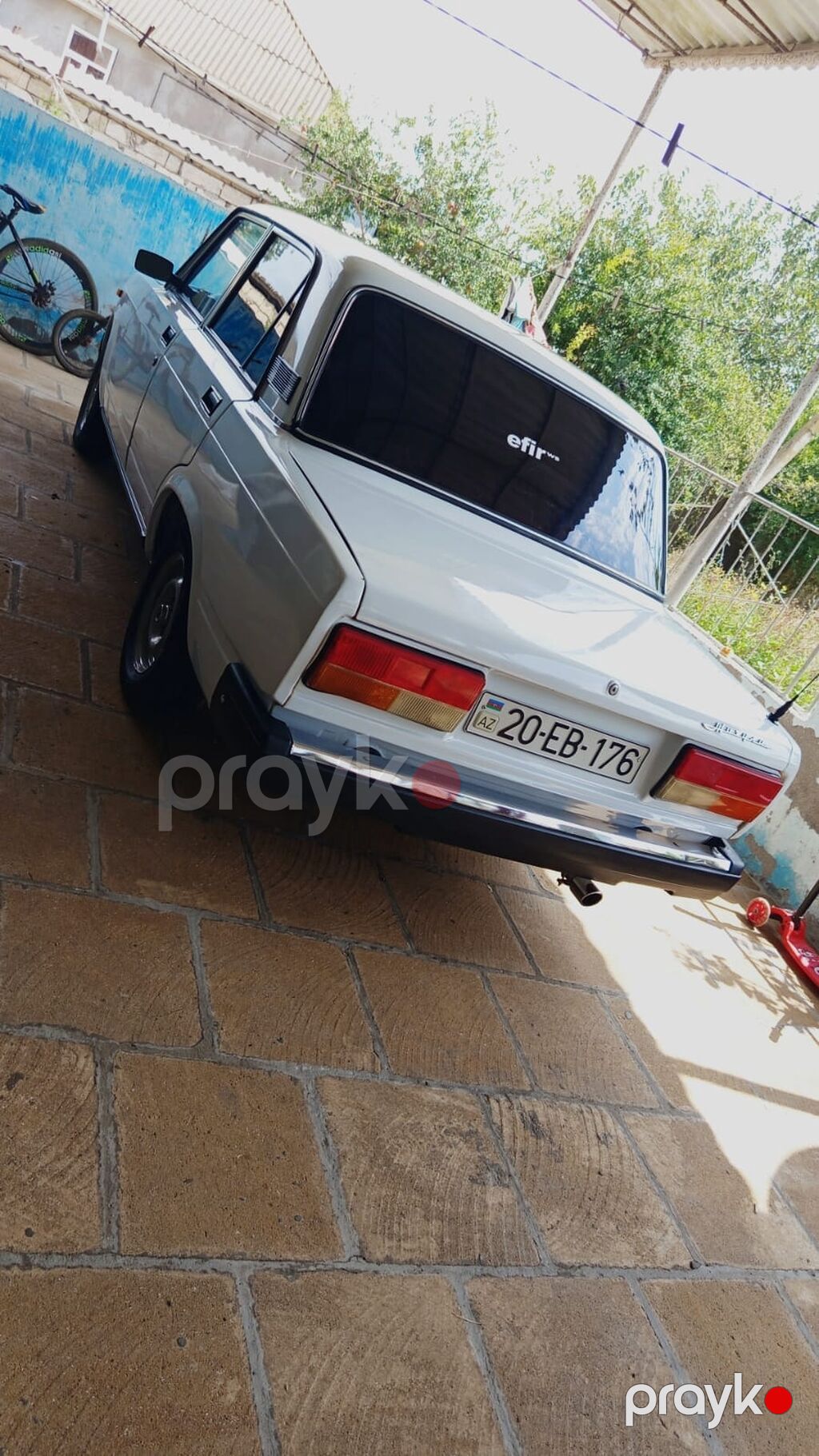 VAZ 2107 sedan - Kuzov: ağ rəng, 4 qapı, xrom detal və qara — Avtomobillər, Neftçala (7)
