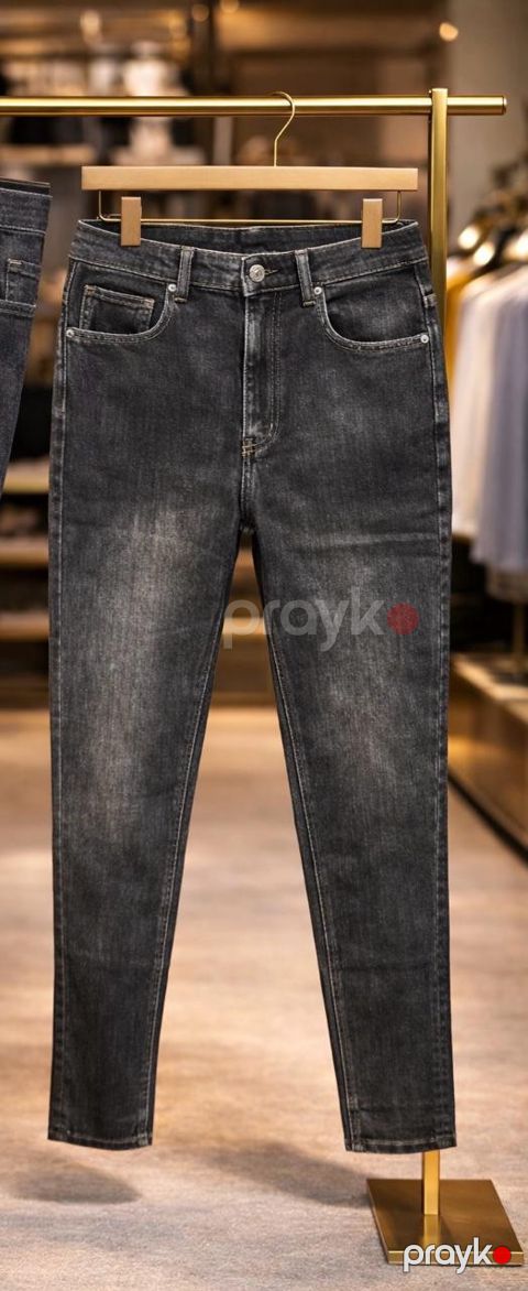 Kişilər üçün düz cins 69224272, tünd boz, pambıq, ölçü 33 — Bakı