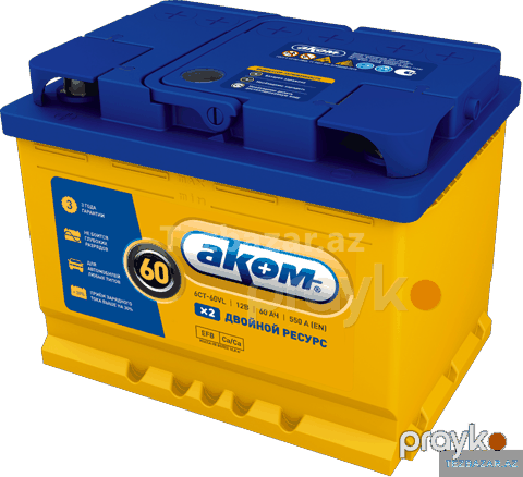 akom 12 v 60 ah akkumulyator — Bakı