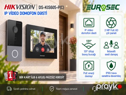 İP domofon dəsti "DS-KIS605-P(C)" — Bakı