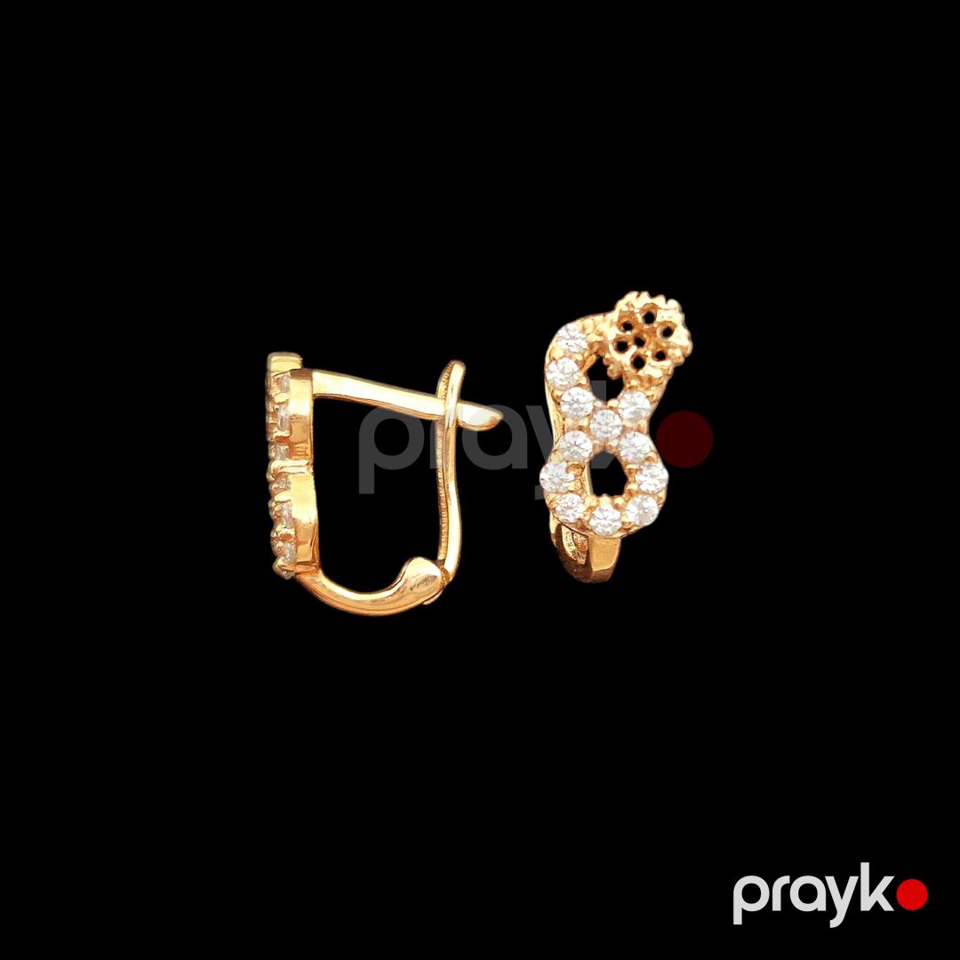 Sırğa uşaqlar üçün Trendgold_683, qızıl 585 əyar VJ893604 — Mallar, Bakı (2)