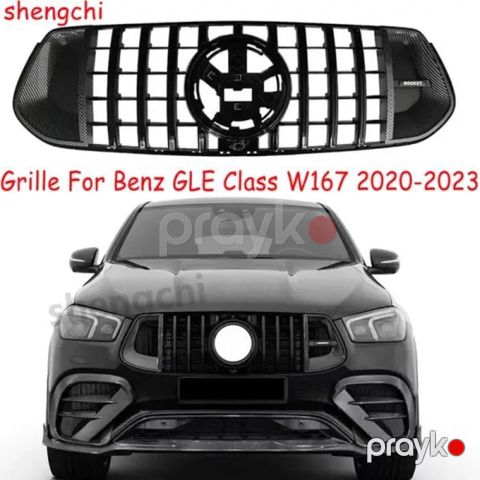 Mercedes GLE W167 carbon radiator barmaqlığı — Bakı