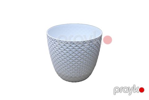 Bitkilər üçün dibçək Polynik Btl-000038, ağ, plastik, 7 l — Bakı
