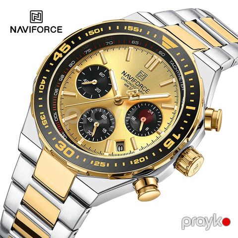 Qol saatı Naviforce 8855 Gold/Silver/Black — Bakı