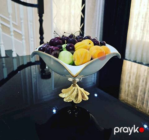 Meyvə qabı 746RE, 29 sm, keramika, ağ — Bakı