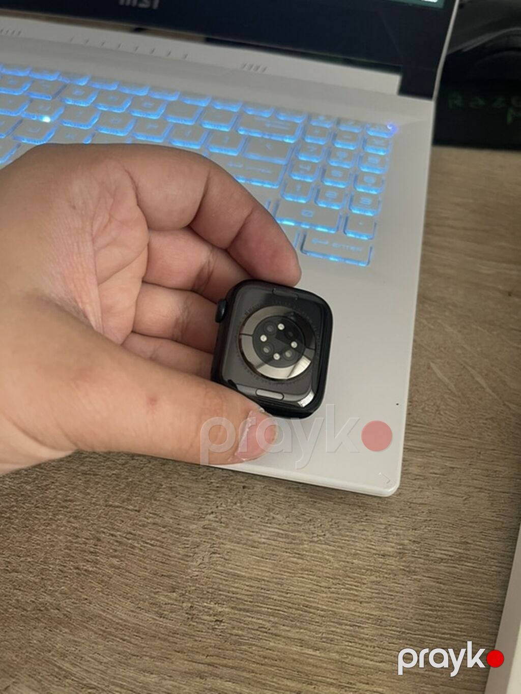 Apple Watch (alüminium qara korpus) + qara toxuma Loop kəmər — Ağıllı saatlar, Bakı (3)