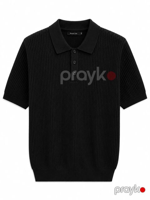 Kişilər üçün polo 2429683, qara, pambıq, ölçü XL — Bakı