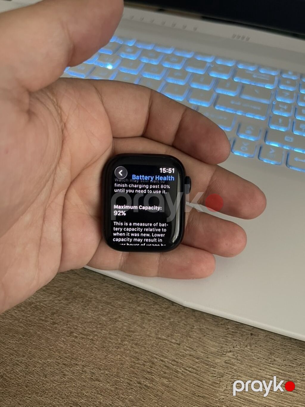 Apple Watch (alüminium qara korpus) + qara toxuma Loop kəmər — Ağıllı saatlar, Bakı (6)