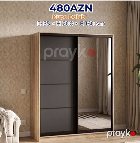 Kupe Dolab Ölçülər: D 55 H 200 E 160 sm Qiymət: 480 AZN — Bakı