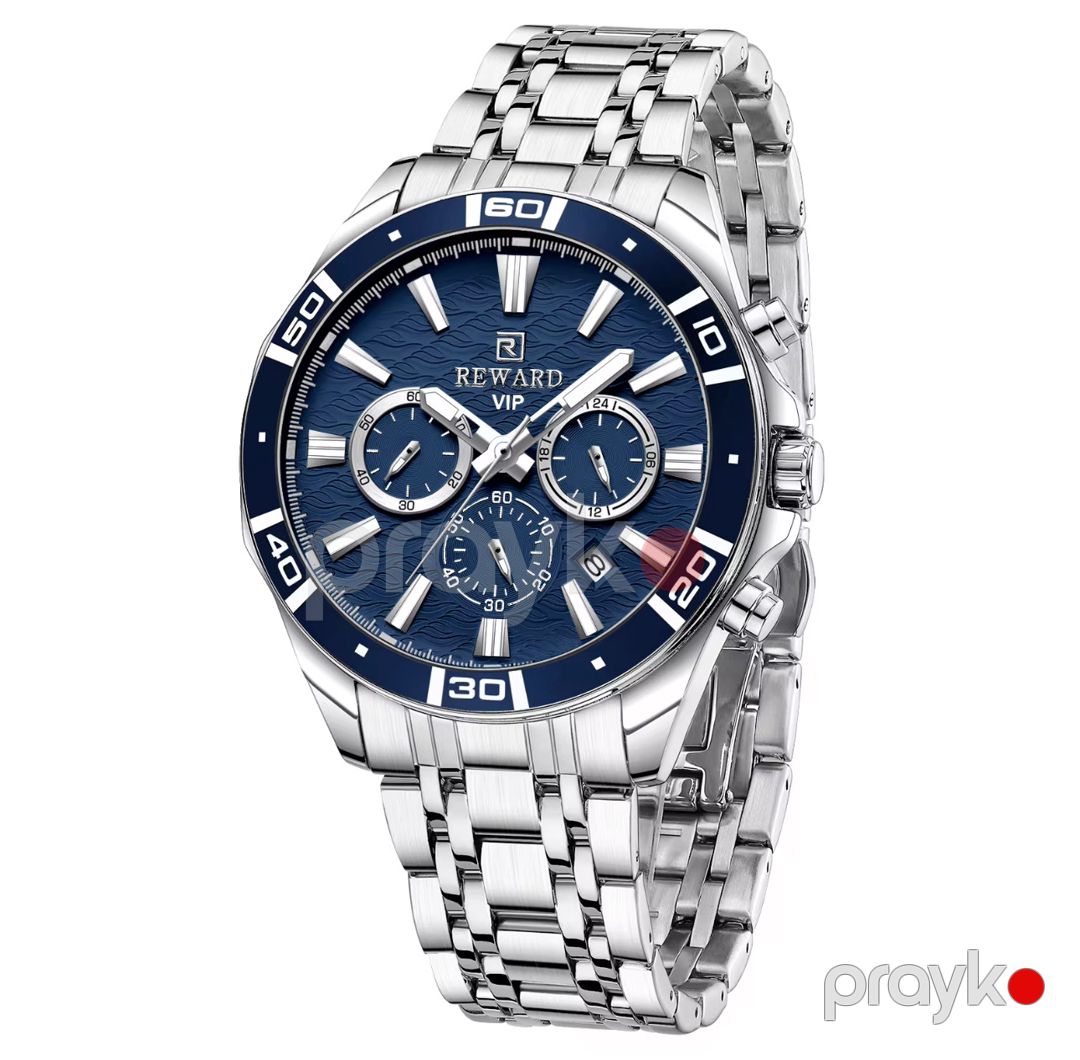 Kişi qol saatı Reward VİP Watch silver/blue — Mallar, Bakı (3)