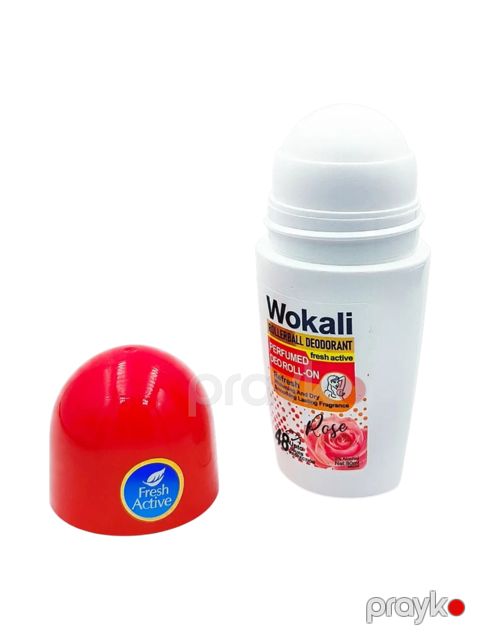 Dezodorant Wokali Fresh Active Rose perfumed deo roll-on, 80 ml — Bakı