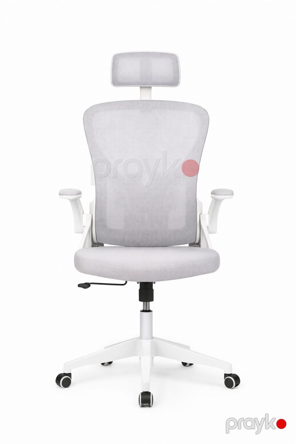 Ofis üçün kreslo Deli 91025, eko dəri/parça/tor, ağ/boz — Mallar, Bakı (2)
