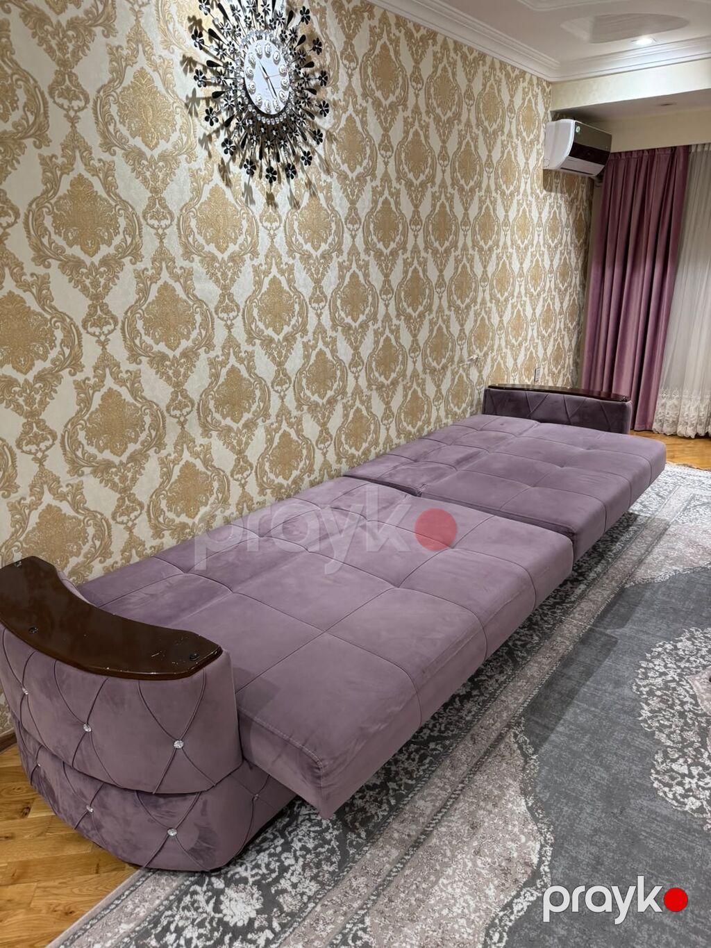Divan, İşlənmiş, Açılan, Bazalı, Vеlur parça, Çatdırılma yoxdur — Divanlər, Xırdalan (2)