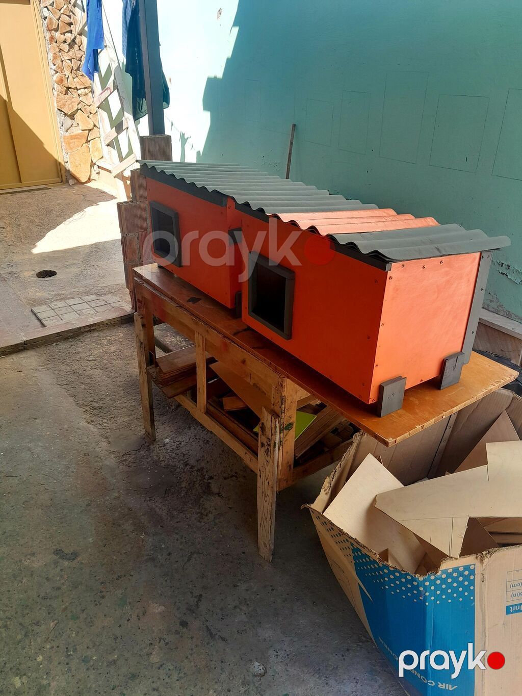 Pişik yuvaları ölçüləri 60×40 - hündürlük 40 sm dam örtüyü iki qat — Ev malları, Digah (3)
