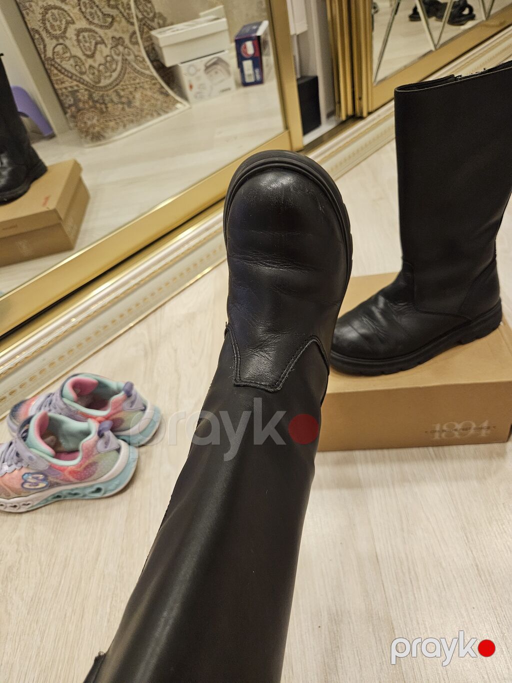 31 razmer Pablosky uşaq çəkmələri - Rəng: qara - Model: diz altı — Uşaq ayakkabısı, Xırdalan (8)