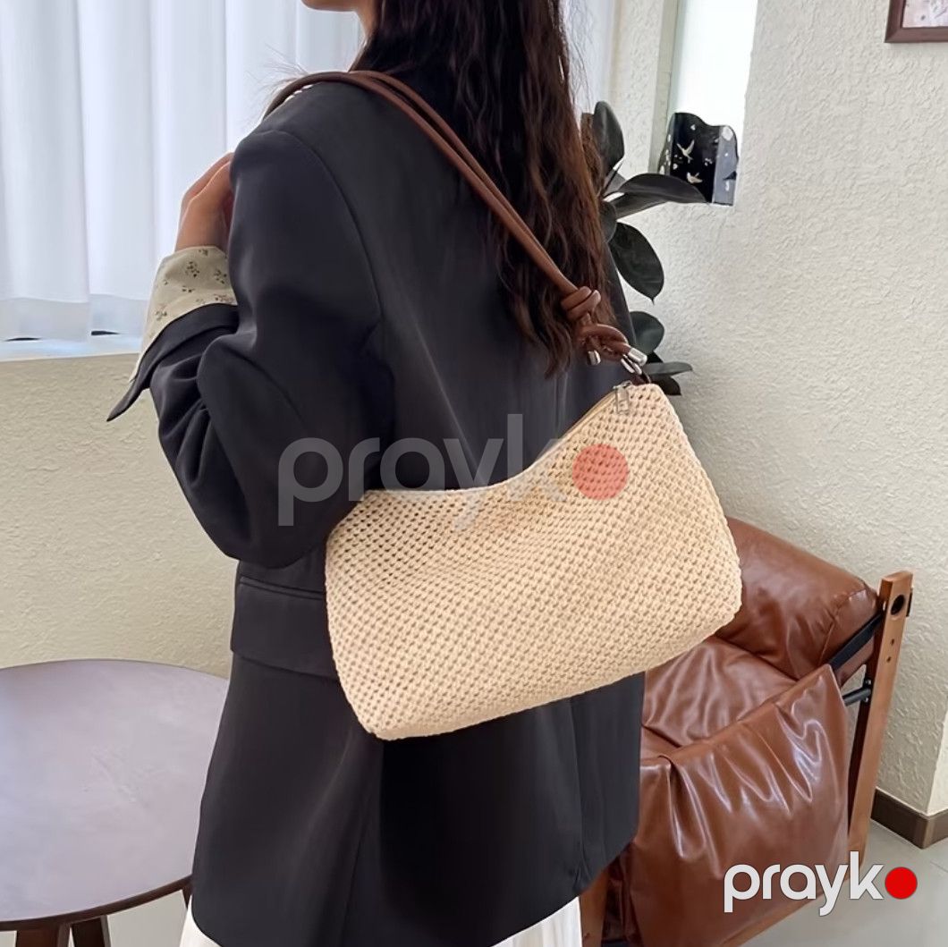 Сумка кросс-боди Moreproduct Солома Бежевый 30 см — Mallar, Bakı (3)