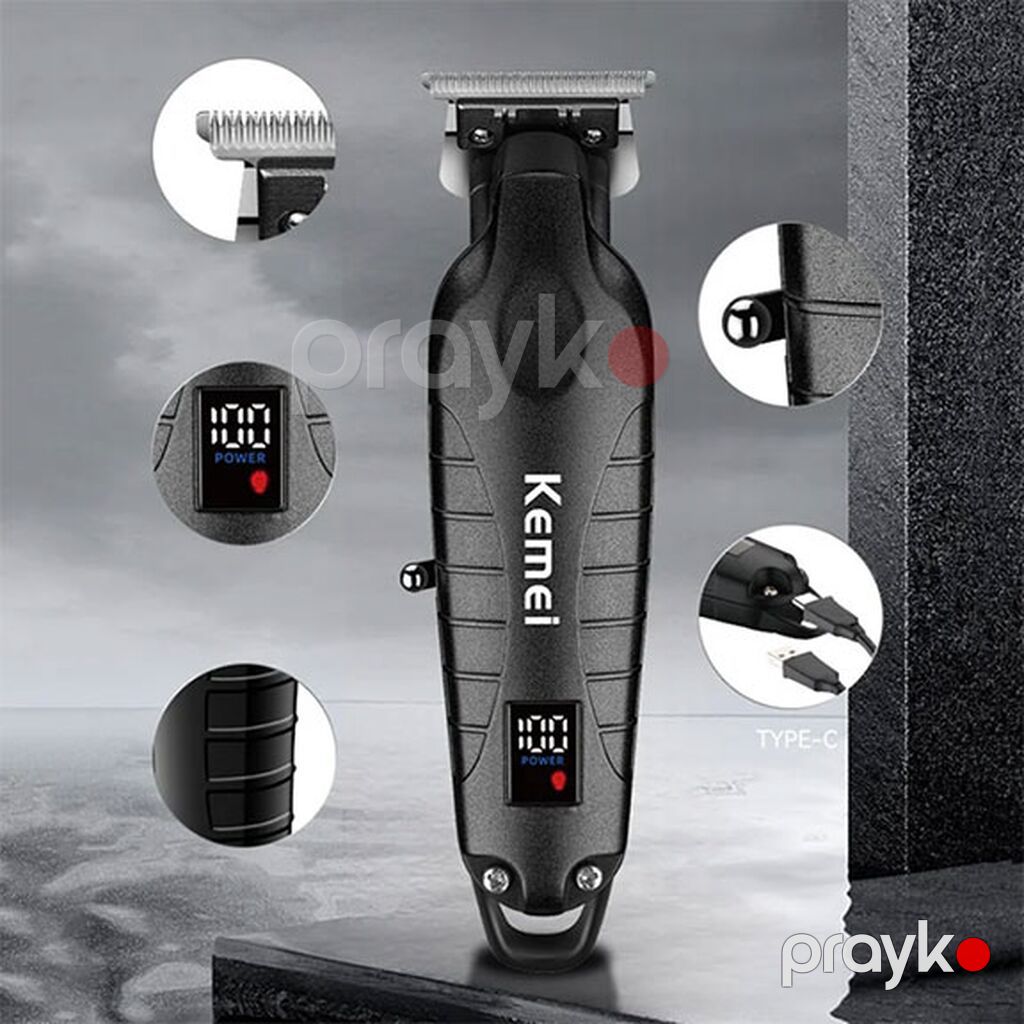 Trimmer Kemei 2293 - 1 Sürətli / 6000RPM / 1200MAH - 180 Dəqiqə / Typc — Saç kəsmə maşınları, Bakı (9)