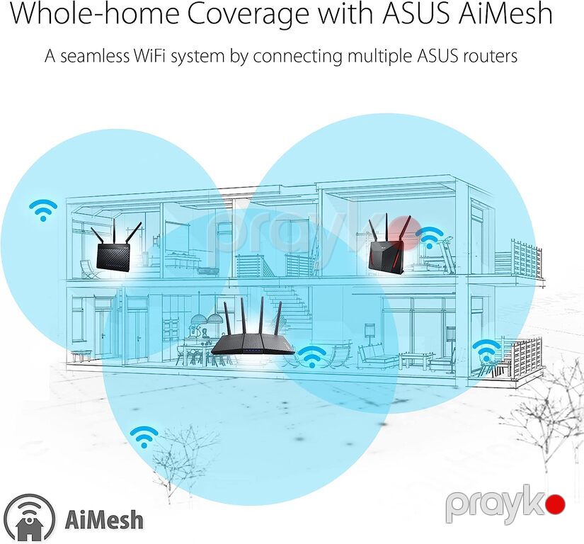 Router "ASUS RT-AX1800S Dual Band Wi-Fi 6 — Şəbəkə və server avadanlığı, Bakı (5)