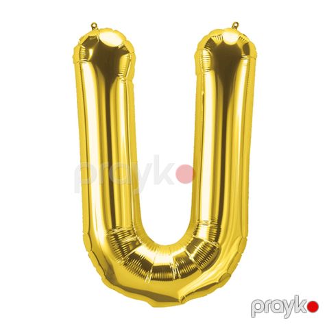 Şar, U hərfi, folqa, qızılı, helium və hava ilə doldurmaq üçün, 81 sm — Bakı