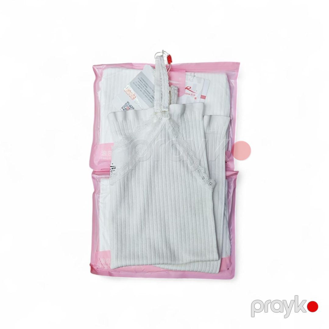 Mayka qadınlar üçün 24248, pambıq/elastan, ağ, ölçü One Size — Mallar, Bakı (2)
