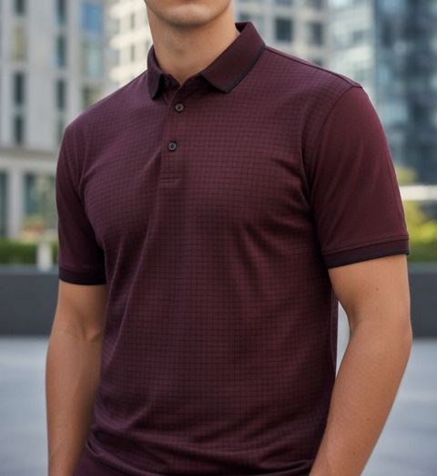 Kişilər üçün polo Konko TCS_3043, tünd qırmızı, pambıq, ölçü M — Bakı