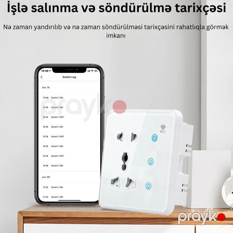 Ağıllı elektrik yuvası — Ağıllı ev və təhlükəsizlik, Bakı (5)