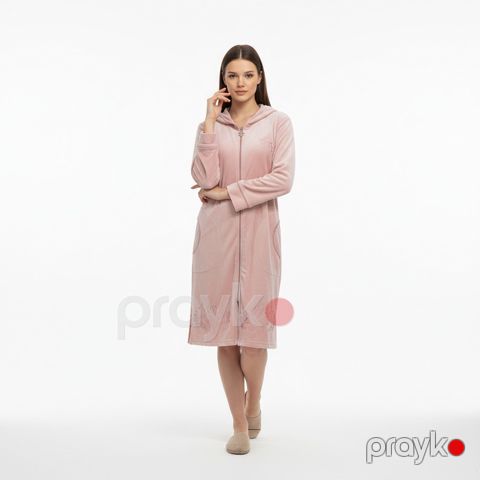 Qadınlar üçün ev xələti 92363621, velür, çəhrayı, ölçü M — Bakı