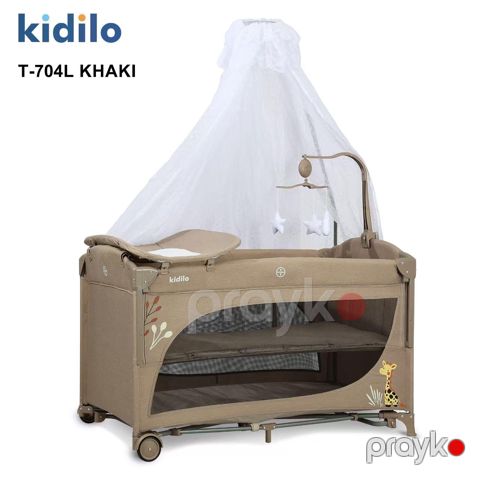 Manej-çarpayı Kidilo, T-704L, 120x60x64 sm, krem — Bakı
