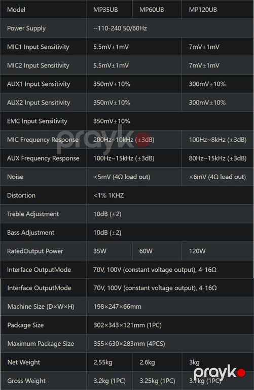 Digital Mixer Amplifier "Dsppa MP35/65/120UB" — Səs texnikası, Bakı (2)