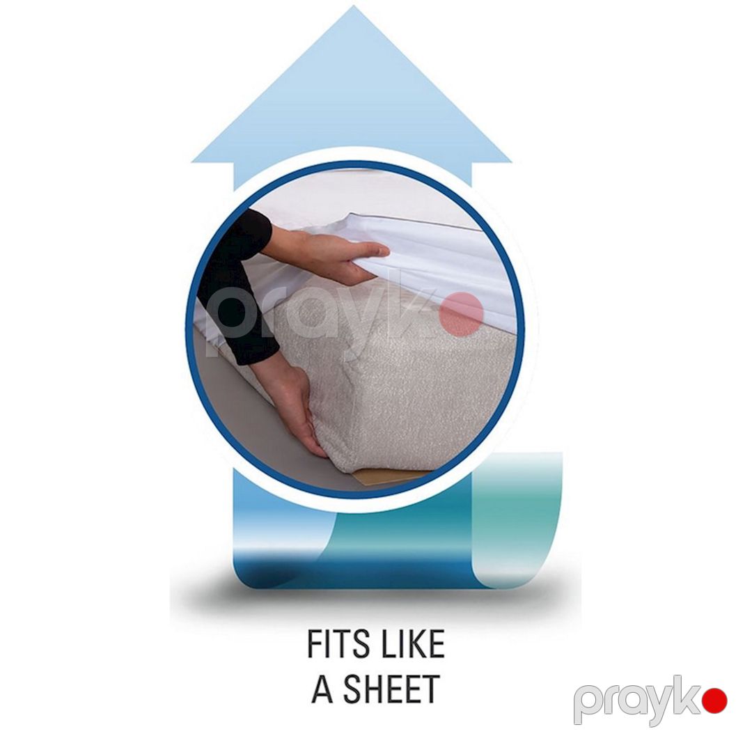Döşək üzü-çexol Jysk 160x200x35 sm, suyadavamlı perimetr üzrə rezin ilə, polyester, poliuretan, ağ — Mallar, Bakı (3)