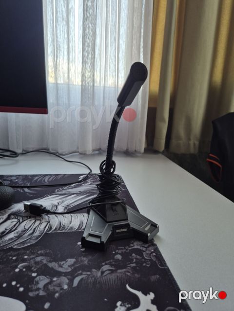 Rampage SN-RMX2 Chatty – USB RGB işıqlı oyunçu masaüstü mikrofonu — Bakı