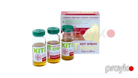 Fito preparat Элвин pişiklərdə uroloji sindrom və urolitiyazın profilaktikası və müalicəsi üçün, 3 flakon, 10 ml - 4820235904654 — Bakı