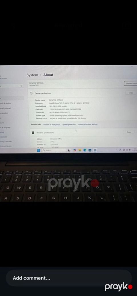 Dell Latitude 7400 noutbuku Texniki göstəricilər: - Prosessor: Intel — Bakı