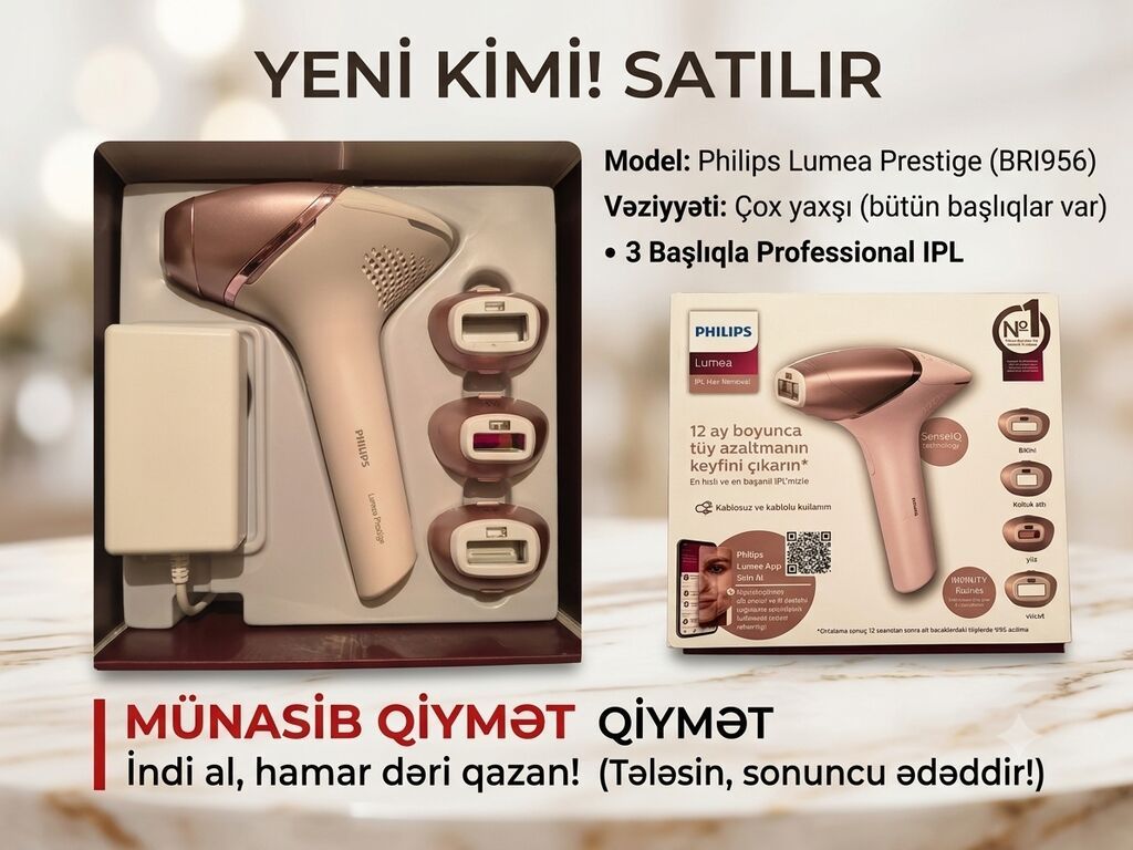Philips Lumea Prestige (BRI956) – 3 başlıqlı Professional IPL — Usturalar, trimmerler və epilyatorlar, Bakı