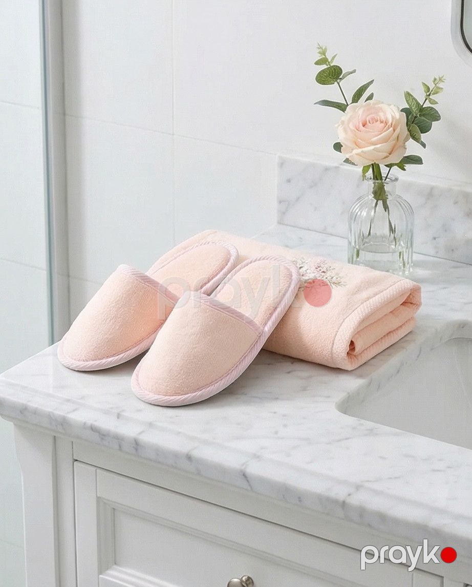Qadınlar üçün hamam dəsti, açıq narıncı, pambıq, ölçü M/L — Mallar, Bakı (3)
