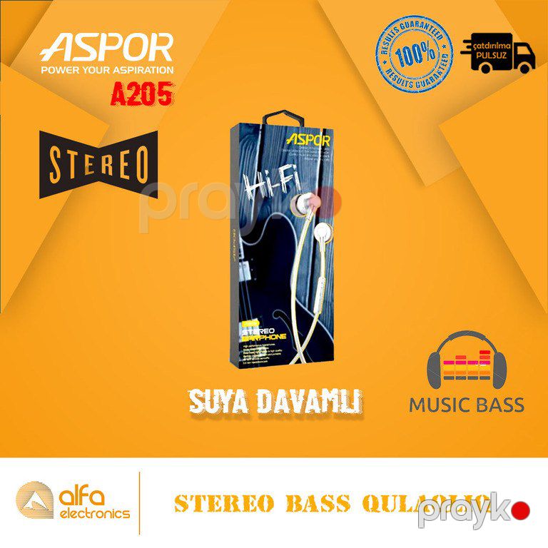 Qulaqlıq "Aspor A205 Stereo Bass" — Səs texnikası, Bakı (2)