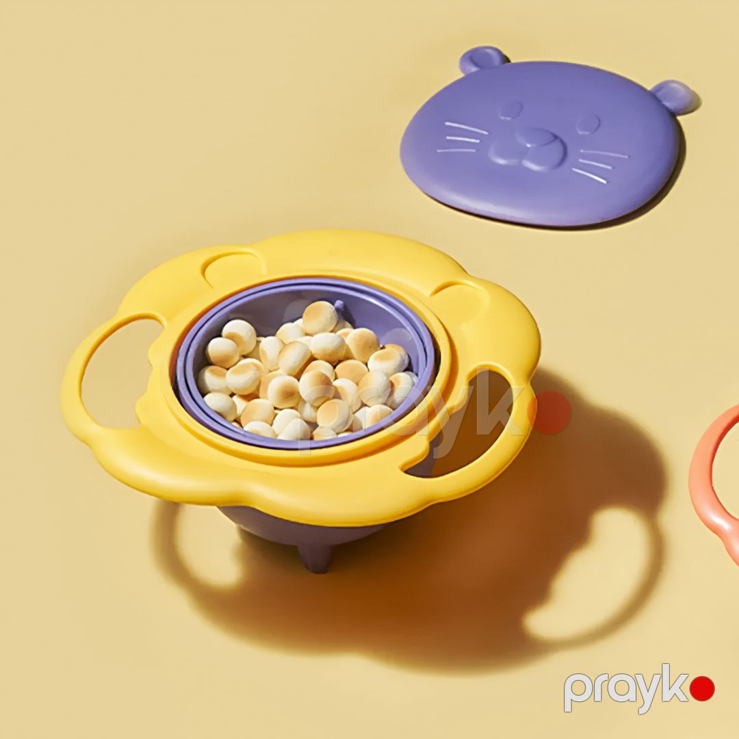 Qidalanma üçün tökülməyən kasa Gyro Bowl, bənövşəyi/sarı — Mallar, Bakı (3)