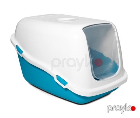 Pişiklər üçün qapalı tualet Triol P900 göy, 57x39x35 sm — Bakı