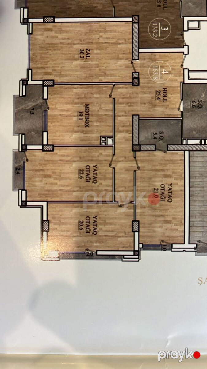 Satılır 4 otaqlı yeni tikili 162.5 m² — Mənzil, Bakı (5)