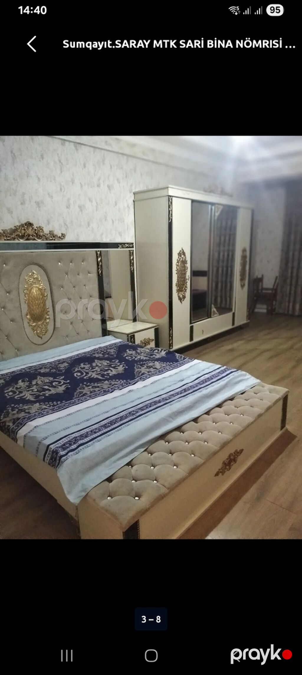 Sumqayıt, Saray MTK – tam mebellə təchiz edilmiş 2 otaqlı mənzil — Mənzil, Sumqayıt (3)
